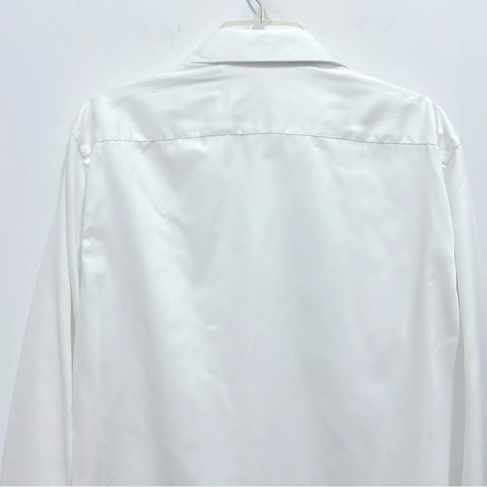MICHAEL Michael Kors Slim Fit Women White Poplin Button Down Professional Shirt